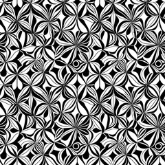 a black and white floral pattern on a white background