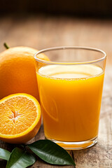 Glass of Freshly Squeezed Orange Juice 