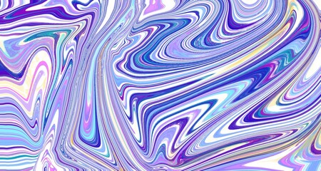 Abstract colorful liquid texture background, Liquify filter effect. Beautiful soft abstract holographic background illustration texture pattern. Fluid liquid color wave lines.