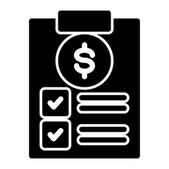 Invoice Icon Solid Style for Project Management Pack Icon Themes