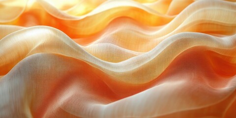 Fototapeta premium Abstract Orange Silk Satin Texture Background with Soft Drapery and Elegant Folds for Design