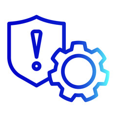 Risk Icon Outline Gradient Style for Project Management Pack Icon Themes