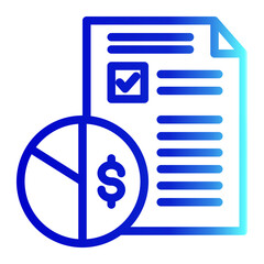 Analytics Icon Outline Gradient Style for Project Management Pack Icon Themes