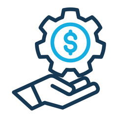 Remuneration Icon Outline Color Style for Project Management Pack Icon Themes