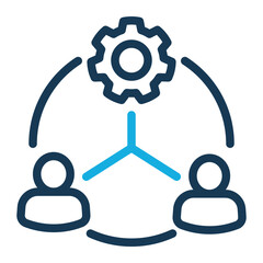 Process  Icon Outline Color Style for Project Management Pack Icon Themes