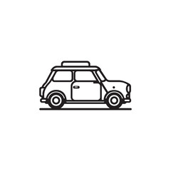 Retro mini car logo template
