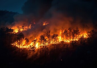 Wildfires Release Greenhouse Gases Carbon Dioxide Methane and Impact Climate Change in Tropical Forests