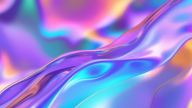 Abstract Colorful Background with Smooth Flowing Gradient Waves