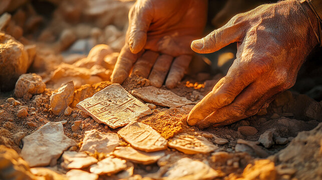 Excavation of ancient Vedic artifacts revealing a rich cultural heritage and historical significance