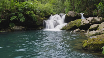 Obraz premium waterfall in the forest