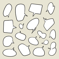 Modern creative collective speech bubbles