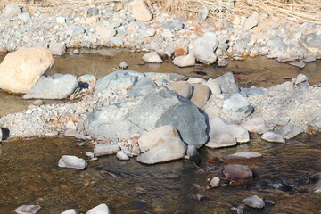 Image of pretty rocks on the Daecheongcheon River Trail