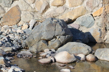 Image of pretty rocks on the Daecheongcheon River Trail