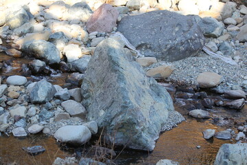 Image of pretty rocks on the Daecheongcheon River Trail