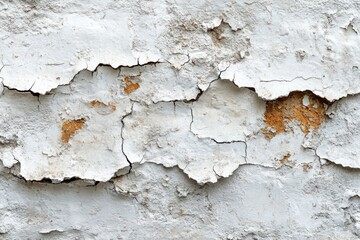 Fototapeta premium Water Damage from Flat Roof Leak on White Wall in Bathroom