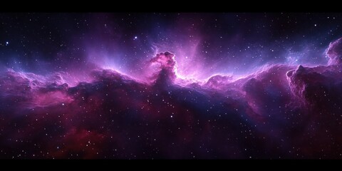 Vibrant Cosmic Nebula Surreal Art with Glowing Stars and Dreamlike Atmosphere