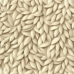 Textured Leaf Pattern in Soft Cream Color for Background or Decorative Use