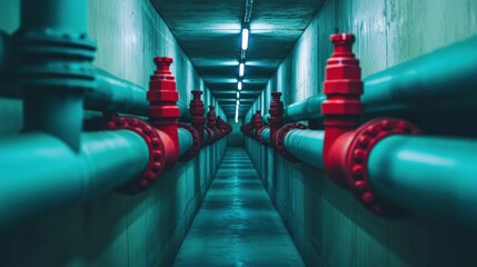 Advanced underwater pipeline leak detection system gigapixel visuals in chaotic industrial environments