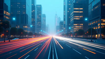 Naklejka premium Expansive Minimalist Wallpaper Artwork: Intelligent Sensor Networks & Dynamic Traffic Management for Modern Urban Mobility Solutions in Photo Stock