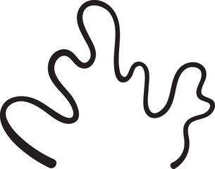 Cute Coral Doodle Outline