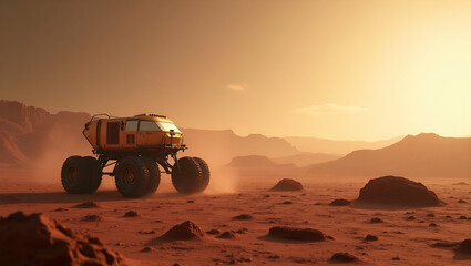 Elegant Mars Rover Missions Wallpaper: Advanced Robotic Exploration & Surface Mapping Design with Negative Space for Next-Gen Scientific Discovery - Perfect for Photo Stock