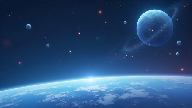 Sleek Wallpaper Design: Extraterrestrial Intelligence & Cosmic Communication - Innovative SETI Research & Alien Signal Analysis in a Flat Vector Style