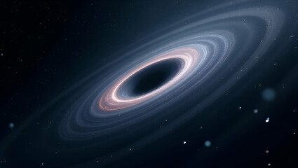 Sleek Black Hole Imaging Wallpaper: Innovative Interferometric Observation & Digital Processing for Astrophysical Breakthroughs with Expansive Empty Space