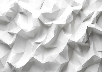 Obraz premium Abstract Geometric Background Low Poly Art Soft White Tones Minimalistic Aesthetic