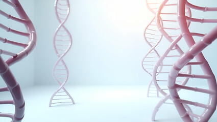 3D Elegant Backdrop for Rare Disease Genomics: Nuanced DNA Patterns & Open Space for Diagnostic Tools, Research, & Patient Advocacy - Perfect for Medical Conferences!