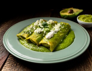 Green enchiladas, Mexican food