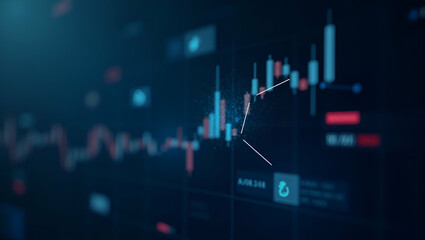 Sophisticated Visual Narrative of Digital Forex Trading Platforms: Real-Time Currency Exchange, Advanced Chart Analytics & Secure Transactions for Global Markets - Stock Photo Concept