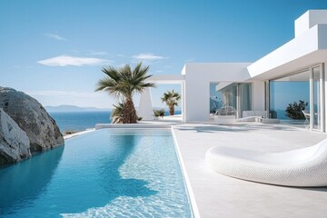 Fototapeta premium Enjoy the serene lifestyle offered by Mediterranean luxury homes.