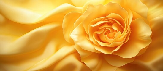 Yellow rose on silk, soft background, textile design