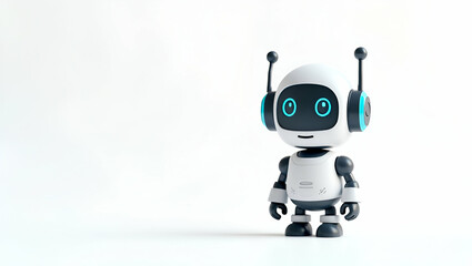 Exploring 3D Robot Ethics: The Moral Implications of Autonomous Machines, Responsibility, and Safety in AI Development with a Cute 3D Icon on a White Background