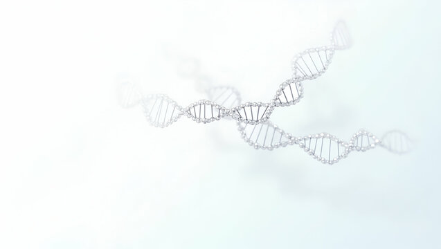 Elegant Genomic Biomarker Discovery Wallpaper: A Minimalist Vector Design Featuring Molecular Strands for Medical Conferences and Biotech Expos