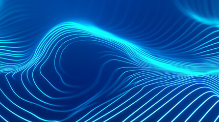 astarte.ai: Neon Flow &ndash; Glowing Light Lines on Blue Background