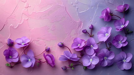 Flores en Armonía: Belleza y Color en un Fondo Pastel