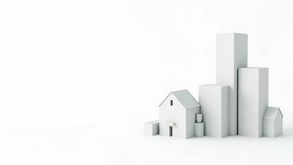 3D Modern Wallpaper: Abstract Digital Motifs for Impact-Driven Real Estate - Expansive Space for Text on Sustainable Investments & Ethical Strategies