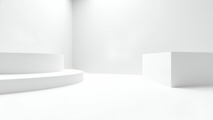 Futuristic 3D Wallpaper: Minimalist Design with Expansive Space, Smart Contracts, and Blockchain for Decentralized Finance and Digital Currency Evolution