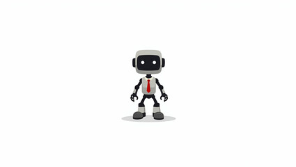 Flat Bipedal Robots: Cute Vector Illustrations of Human-Like Walking Robots for Research, Rescue Missions, and Mobility Assistance in Dynamic Environments