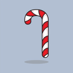 Obraz premium Vector illustration Christmas Candy. Vector design Candy. Red White Christmas Candy Icon design illustration and icon for website, digital and print