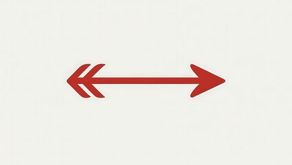 Directional Arrow: A red arrow pointing both left and right on a white background, representing navigation or alternatives.