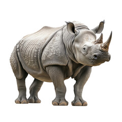 Obraz premium Javan Rhinoceros Image on transparent background