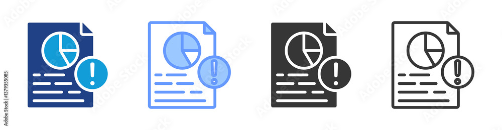 Poster threats icon set multiple style collection