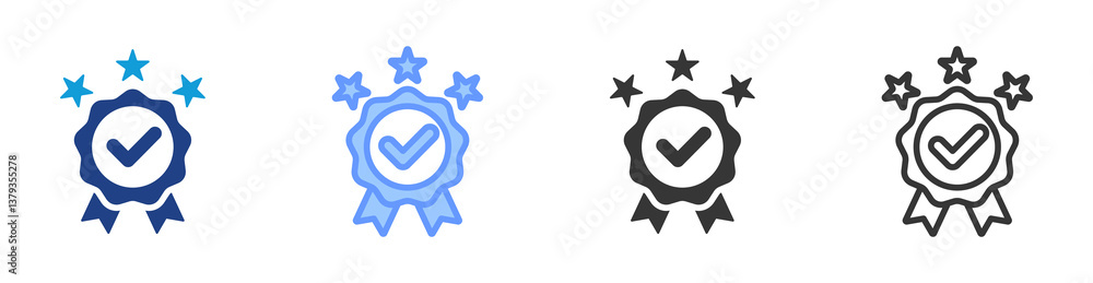 Poster quality icon set multiple style collection