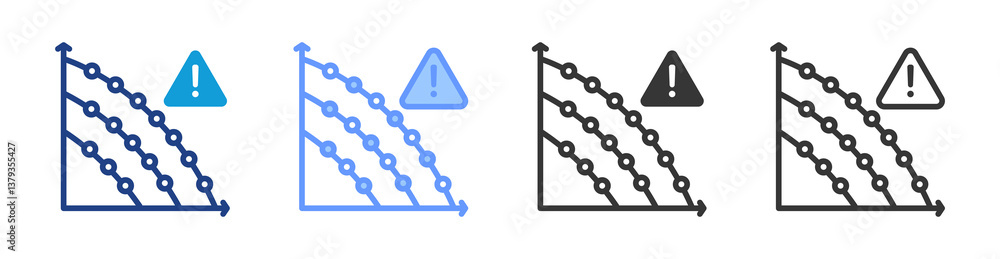 Poster Error Rate icon set multiple style collection
