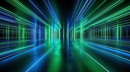 Futuristic Neon Corridor
