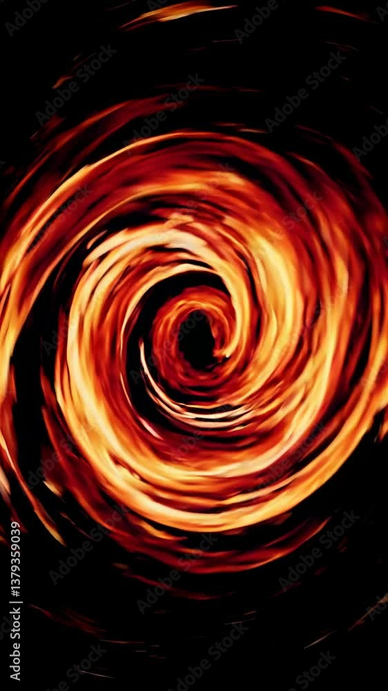 Poster a swirling vortex of fiery colors, captured from a top-down angle, creating a dynamic, abstract vide