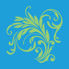 Stylish green floral background