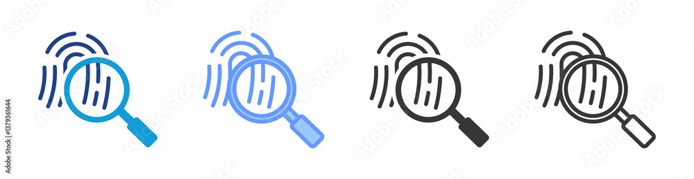 Aufkleber evidential icon set multiple style collection